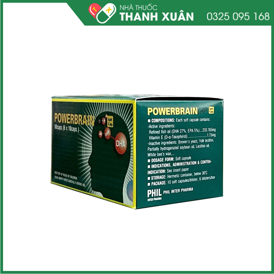 Powerbraincap trợ sự phát triển trí tuệ và thị lực ở trẻ em, hỗ trợ các bệnh lý tim mạch